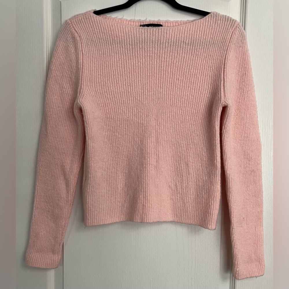 MNG Mango Powder Pink super soft Ribbed Women's Sweater Small
